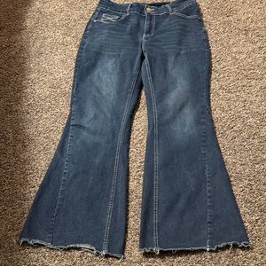 SHEIN Dark Blue Wide Leg Jeans